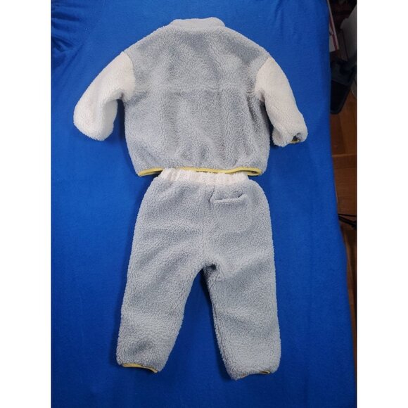 ZARA Toddler Fleece Coat Pants Set 2-3 T,  Grey White Yellow - Picture 14 of 14